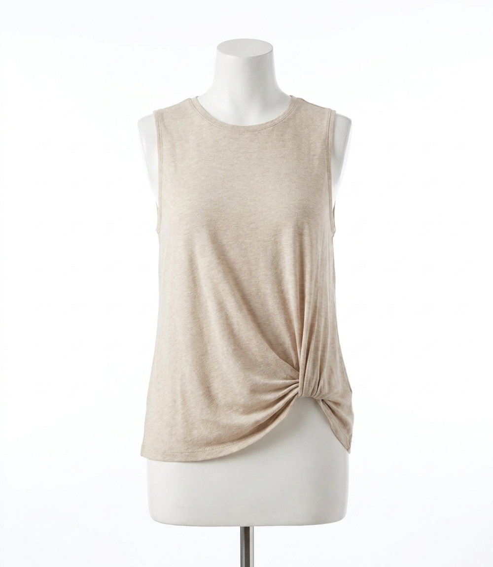 NEW KAREN KANE sleeveless pick-up top in oatmeal